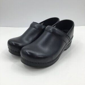 Women's 40 Black Leather Dansko Clogs Nursing Professional Minimalist 9.5-10